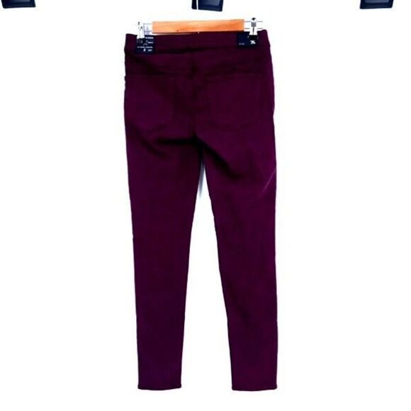 American Eagle Outfitters Womens Extreme Legging Ankle Pants Burgundy Size 2 NWT - Picture 3 of 15